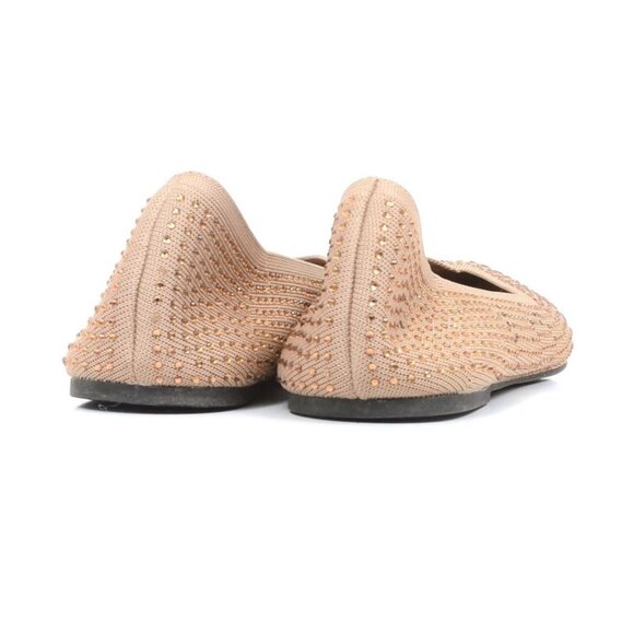 Womens Mia Calenn Women's 11 Rhinestone Sparkly Knit Flats Fairy Bling Bridal - Picture 3 of 7